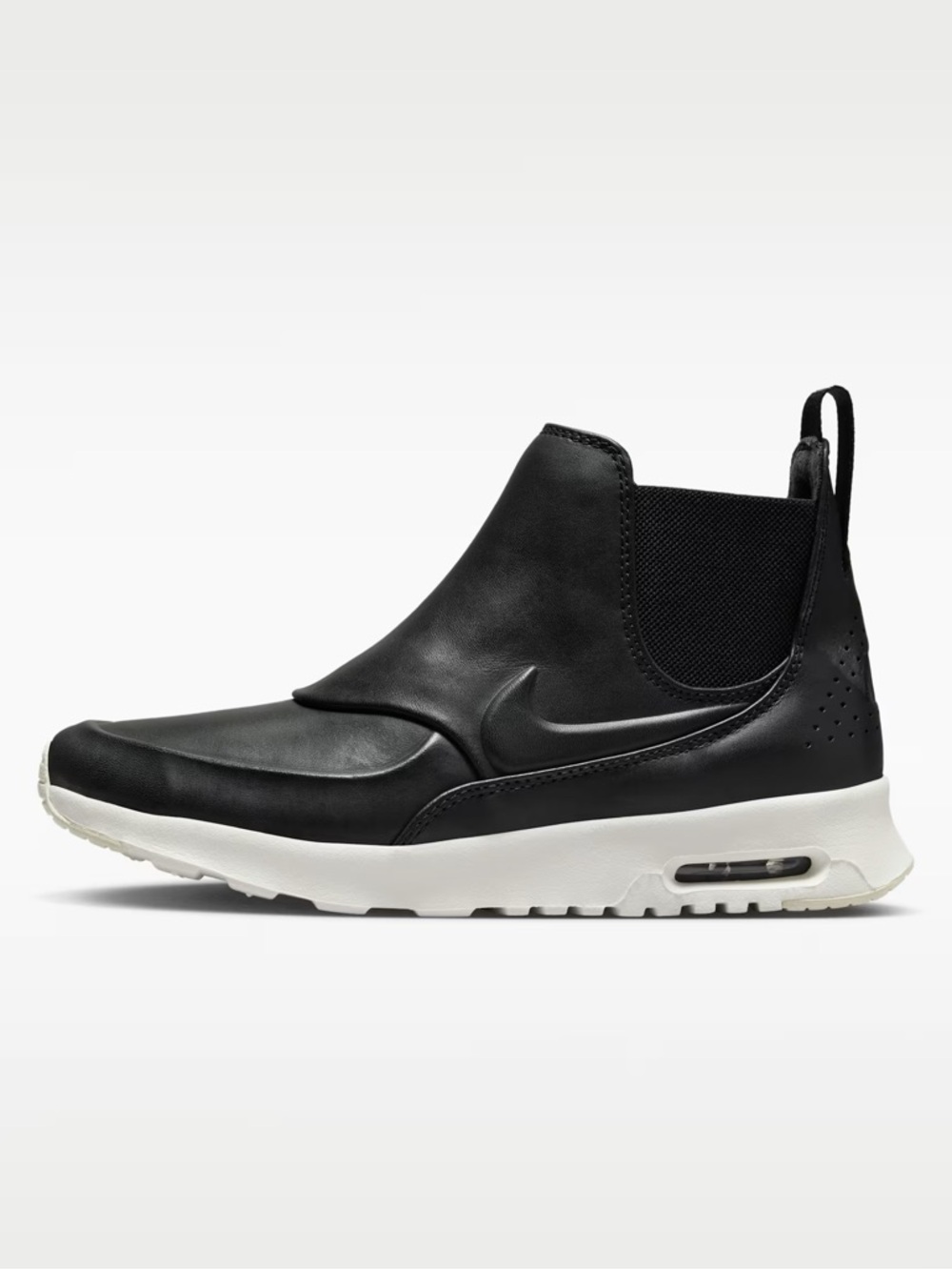 Nike Air Max Thea Mid boots Leather Black/White Slip-On Sneakers Reflect Sz 8.5